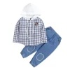 Hopscotch Store Hopscotch Boys Cotton Plaid Print Shirt And Jeans